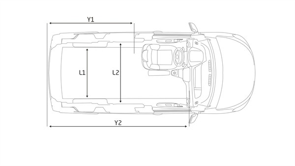 Renault DOKKER Van - vue surplombante avec dimensions